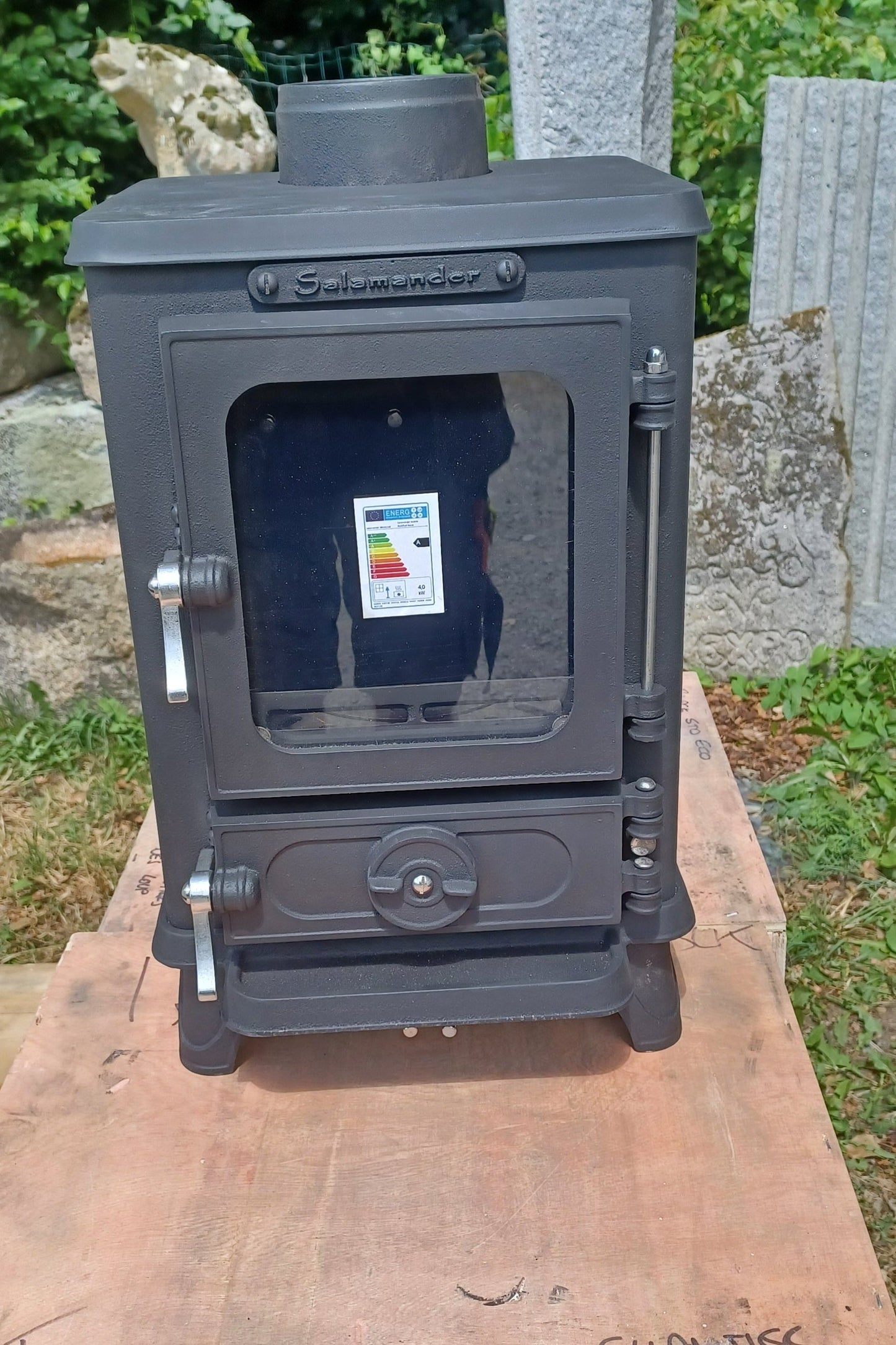 Petit Poêle à bois - Salamander Stove - 4 kw - Fonte/Noir