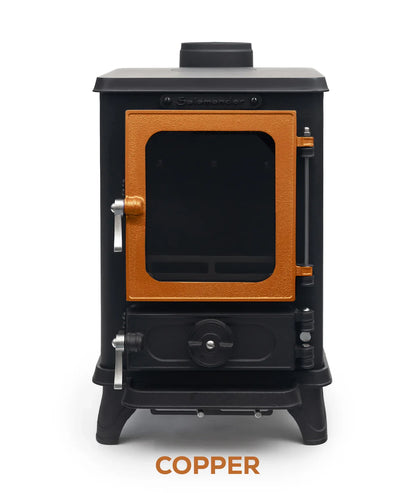 Petit poele a bois Salamander Stove avec porte coloree, vue 10