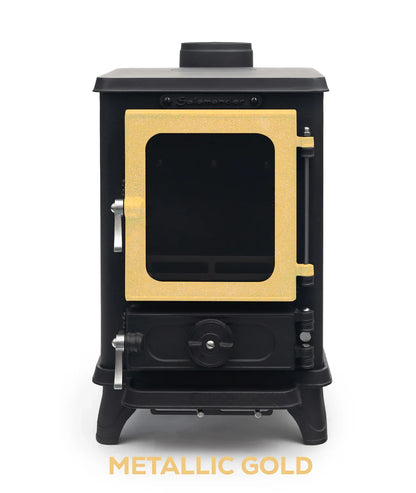 Petit poele a bois Salamander Stove avec porte coloree, vue 8