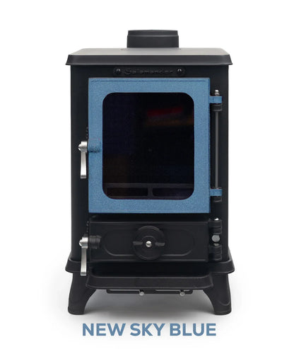 Petit poele a bois Salamander Stove avec porte coloree, vue 17