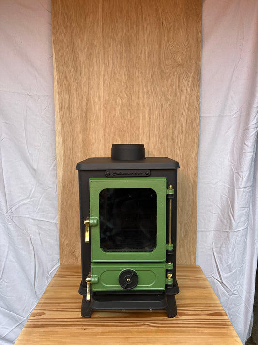 Petit poêle à bois - Salamander Stove - 4 kw - Emerald Green