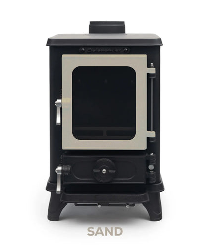 Petit poele a bois Salamander Stove avec porte coloree, vue 6