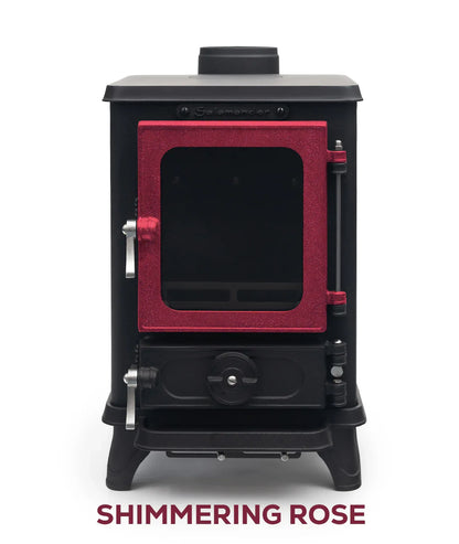 Petit poele a bois Salamander Stove avec porte coloree, vue 14